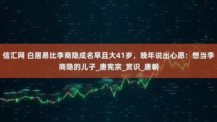 信汇网 白居易比李商隐成名早且大41岁，晚年说出心愿：想当李商隐的儿子_唐宪宗_赏识_唐朝